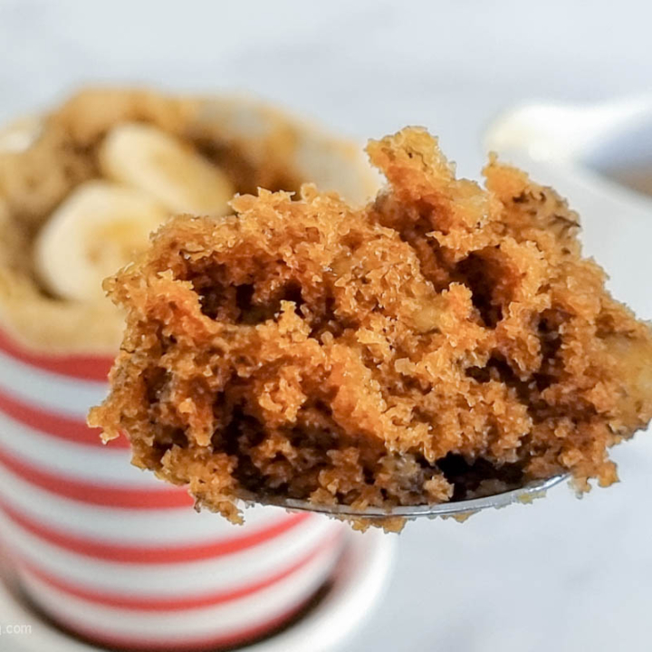 Microwave Banana Cake (in a Mug) Love Food Not Cooking