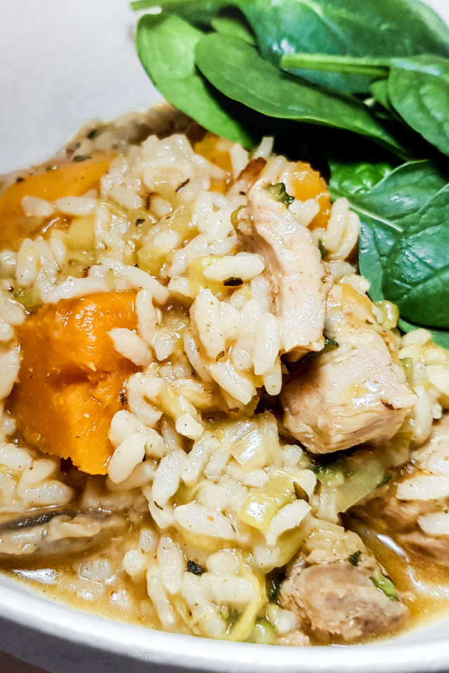 Instant Pot Chicken and Pumpkin Risotto Love Food Not Cooking