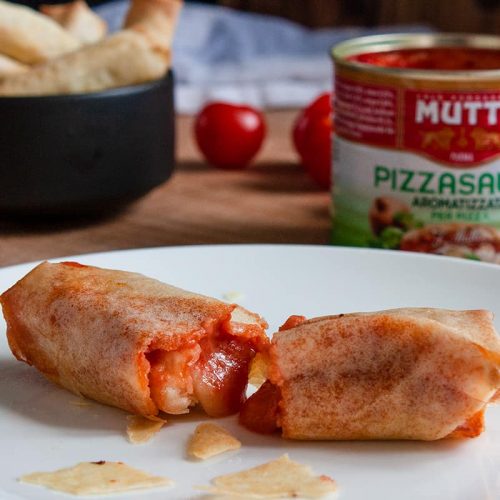 Homemade air fryer pizza logs
