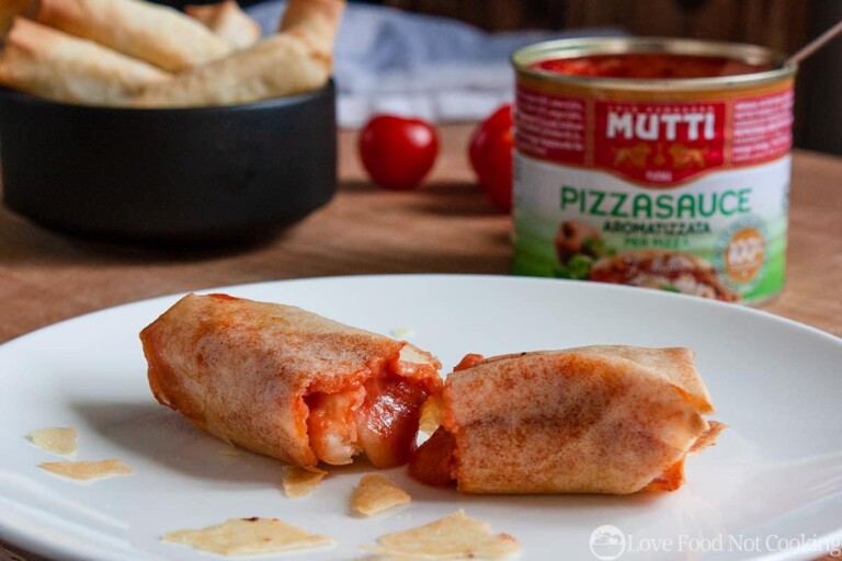 Homemade air fryer pizza logs