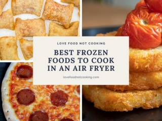Air fried frozen foods, pizza, hashbrowns and pizza rolls