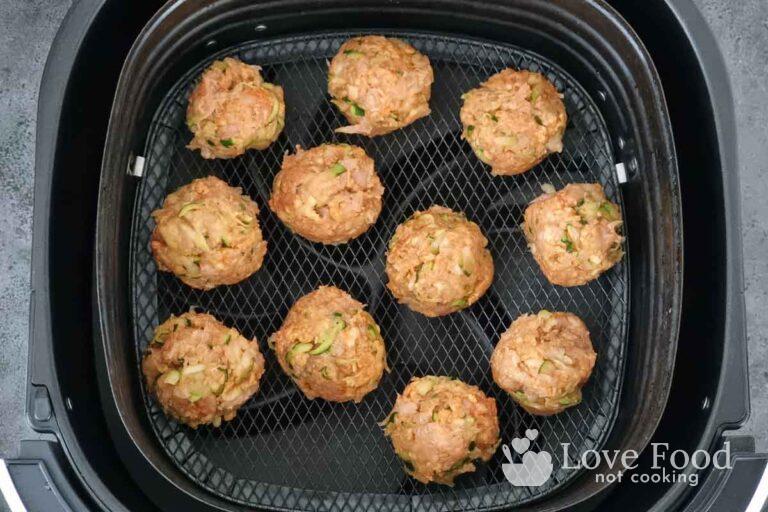 Air Fryer Chicken Meatballs Love Food Not Cooking