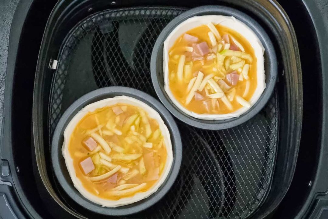 Air Fryer Quiche Full Size or Mini Quiche Love Food Not Cooking