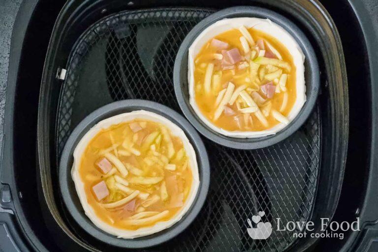 Air Fryer Quiche - Full Size or Mini Quiche | Love Food Not Cooking
