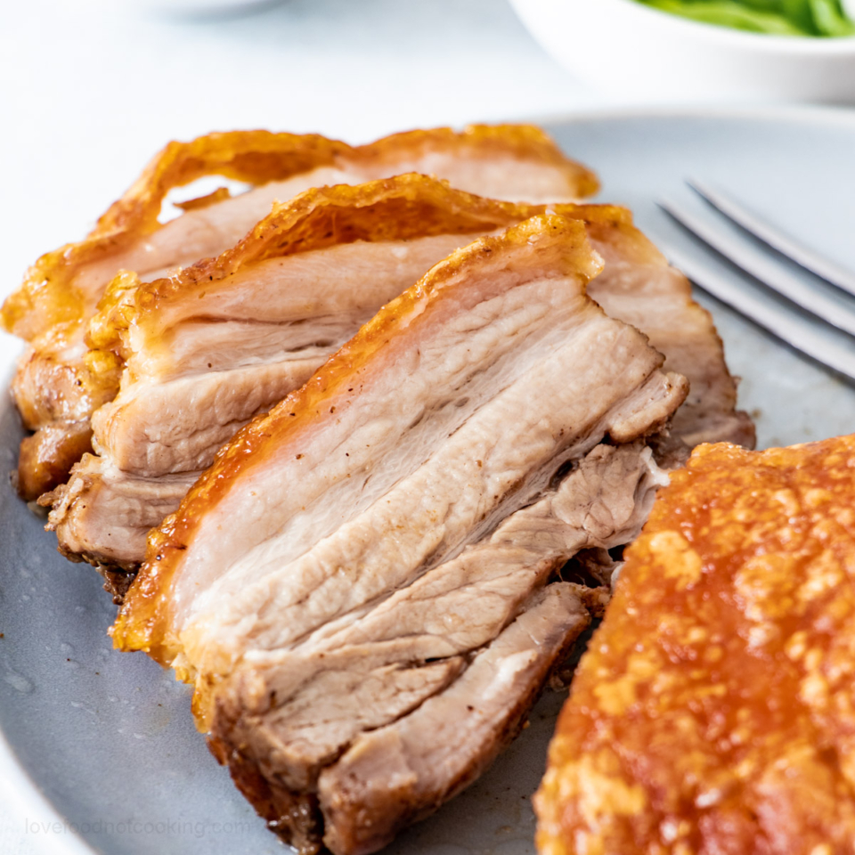 Crispy Air Fryer Pork Belly Love Food Not Cooking