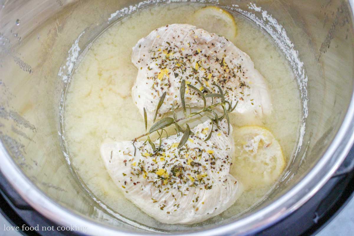Pressure cooked turkey tenderloins in an Instant Pot. 