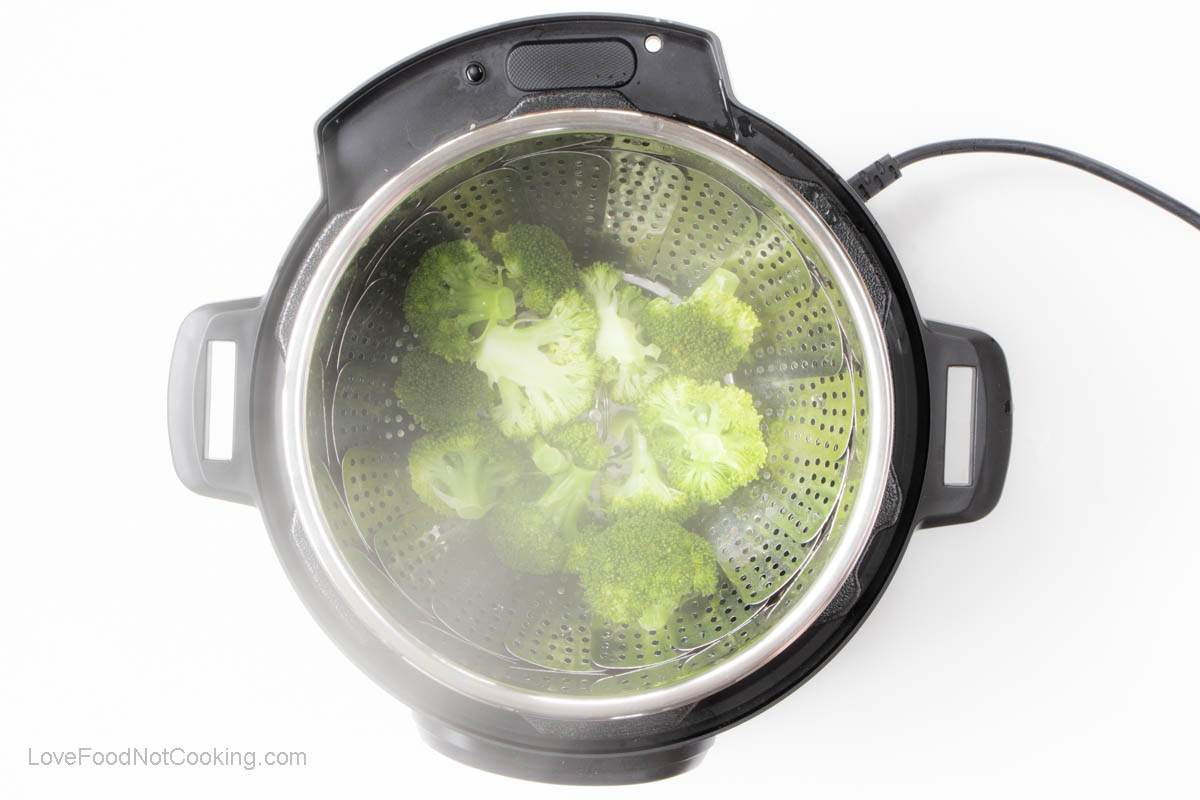 Broccoli and steam in Instant Pot.
