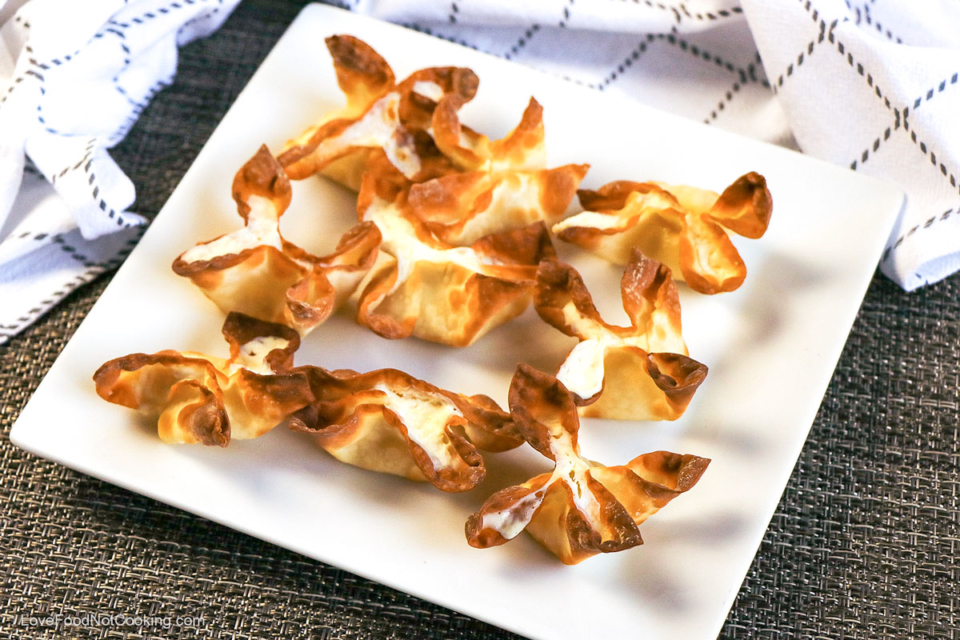 Air Fryer Cream Cheese Wontons Love Food Not Cooking