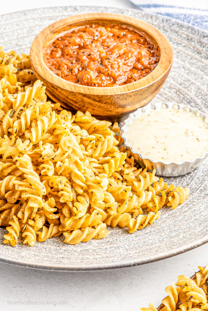 Air Fryer Pasta Chips Love Food Not Cooking