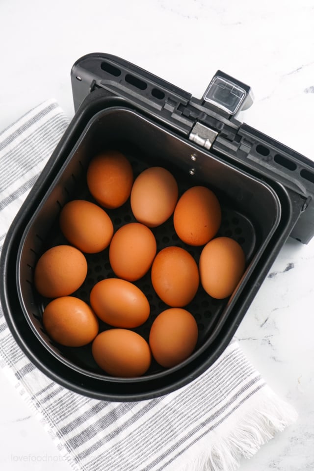 Air Fryer Boiled Eggs (hard or soft) Love Food Not Cooking