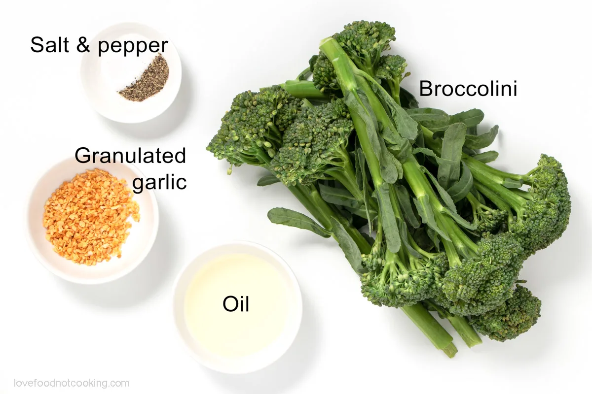 A flat lay photo of the ingredients. 
