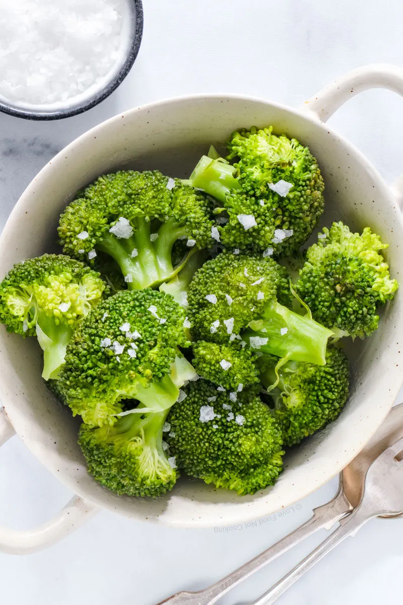 Instant Pot steamed broccoli. 