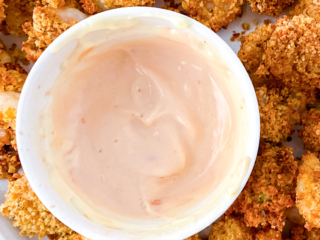 3-ingredient thousand island dressing in a white bowl.