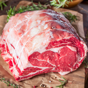 Rib roast - one of the best cuts of beef for roasting.