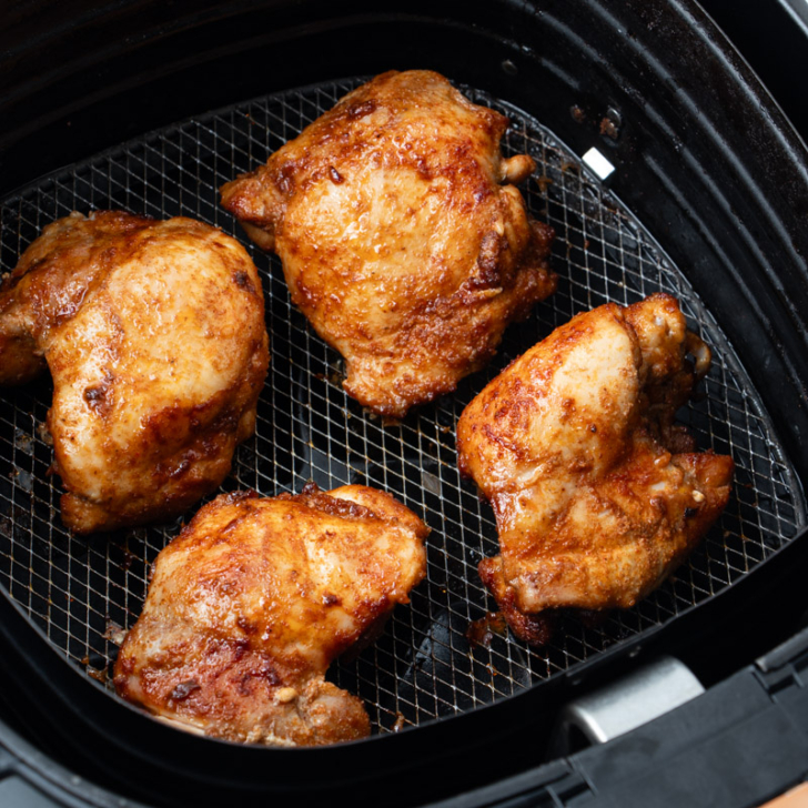 Air Fryer Chicken Thighs | Love Food Not Cooking