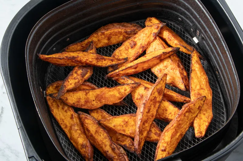 Air Fryer Sweet Potato Wedges | Love Food Not Cooking