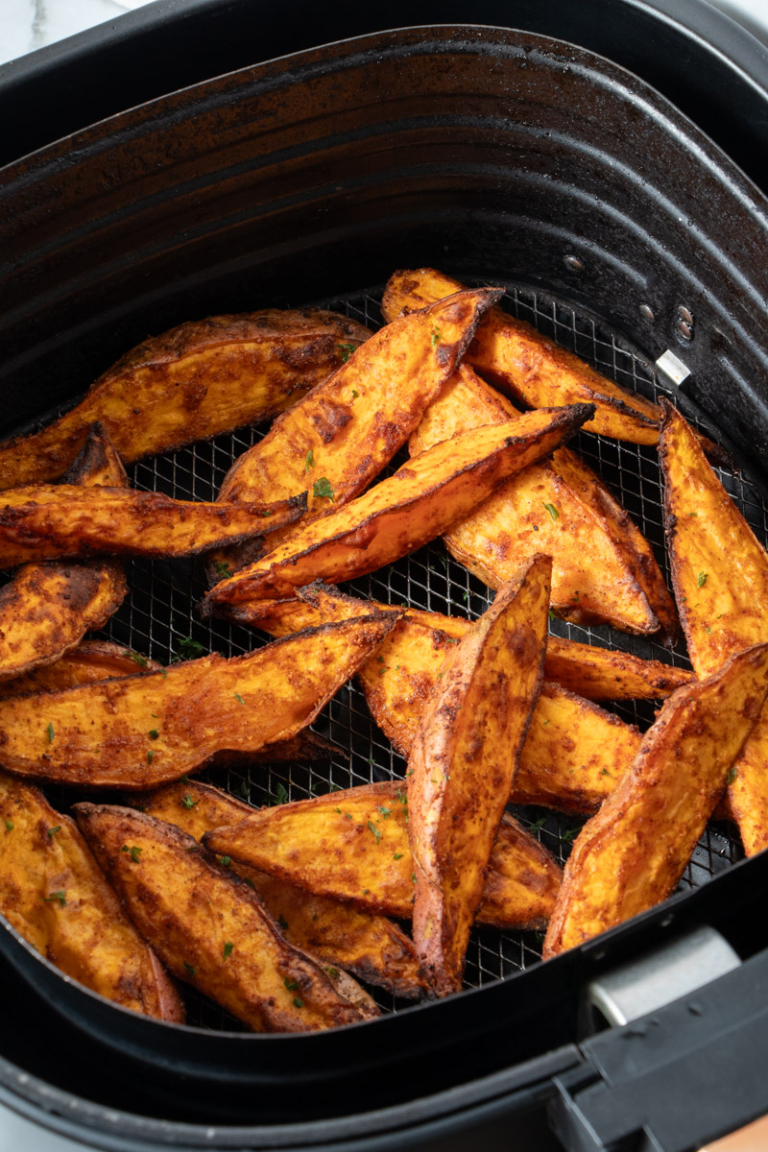 Air Fryer Sweet Potato Wedges | Love Food Not Cooking