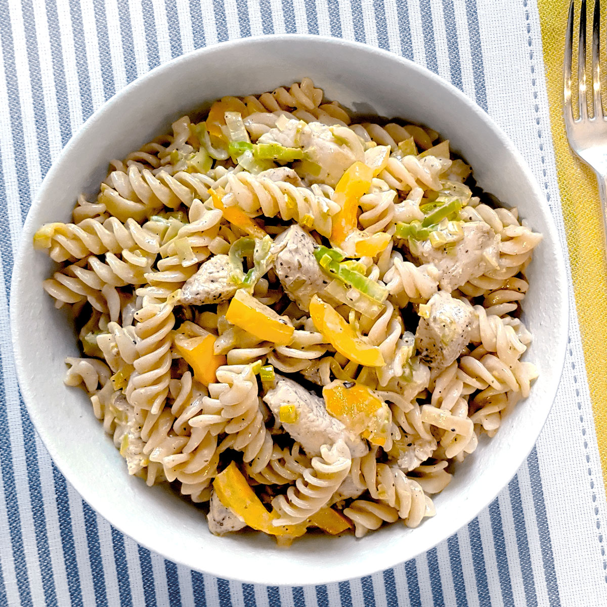 Creamy Chicken and Leek Pasta | Love Food Not Cooking