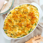 Baked spinach and artichoke mac and cheese.