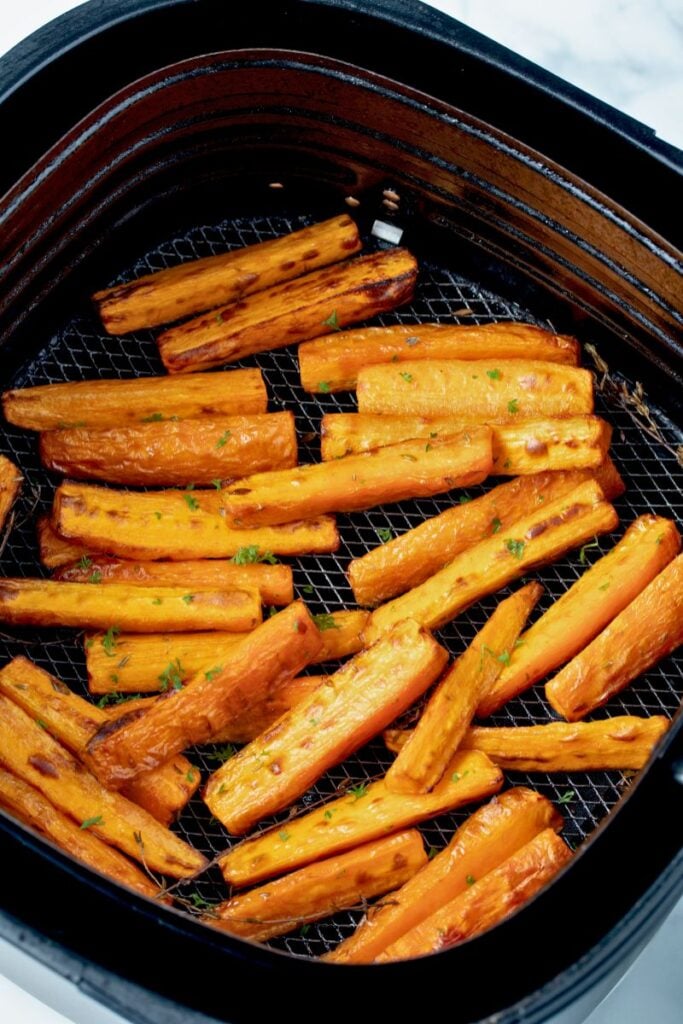 Air fryer roasted carrots. 