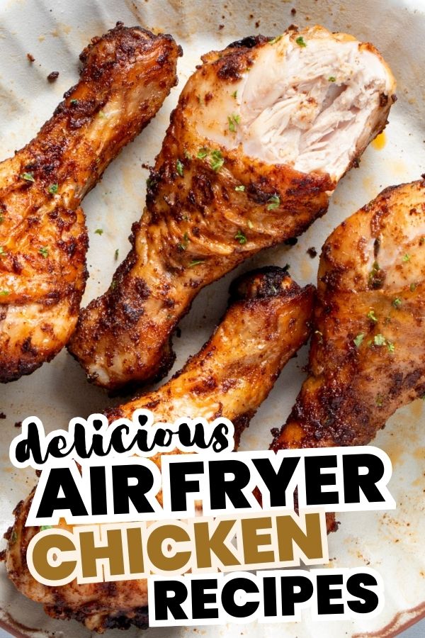 Air fried chicken drumsticks.