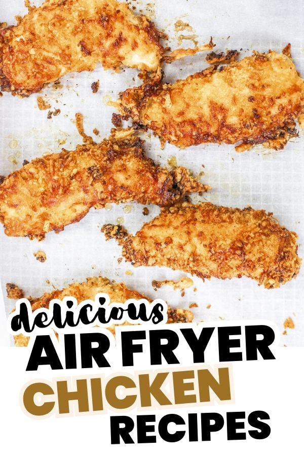 Crispy air fried chicken tenders.